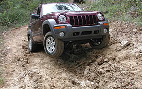 Jeep Liberty  hits the trails