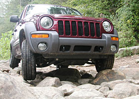 Jeep Liberty  hits the trails