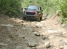 Jeep Liberty  hits the trails