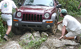 Jeep Liberty  hits the trails