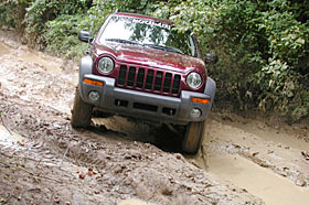 Jeep Liberty  hits the trails