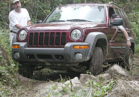 Jeep Liberty  hits the trails