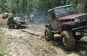 Jeep Liberty  hits the trails