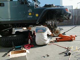 Measure the length from the skidplate to the axle mounts for a starting length.