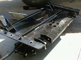 The crossmember is formed from 1/4 inch plate steel.